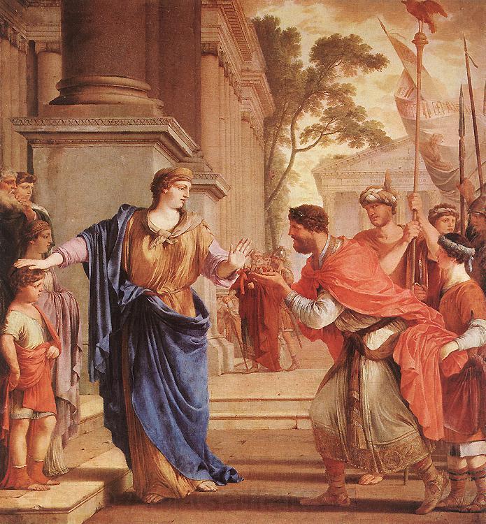 LA HIRE, Laurent de Cornelia Refusses the Crown of the Ptolomai sg France oil painting art